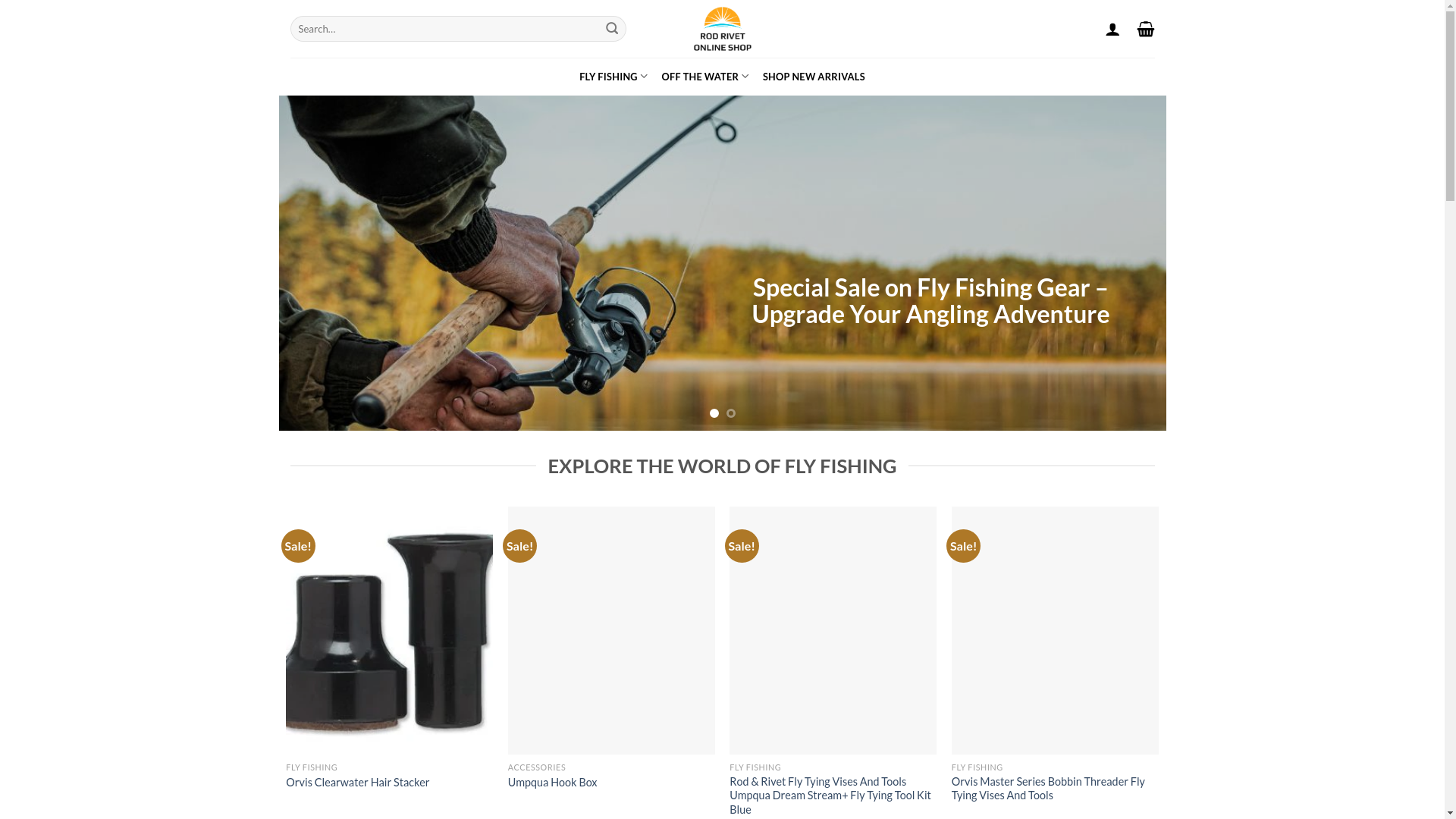 website screenshot of https://flyfishingonsale.com/