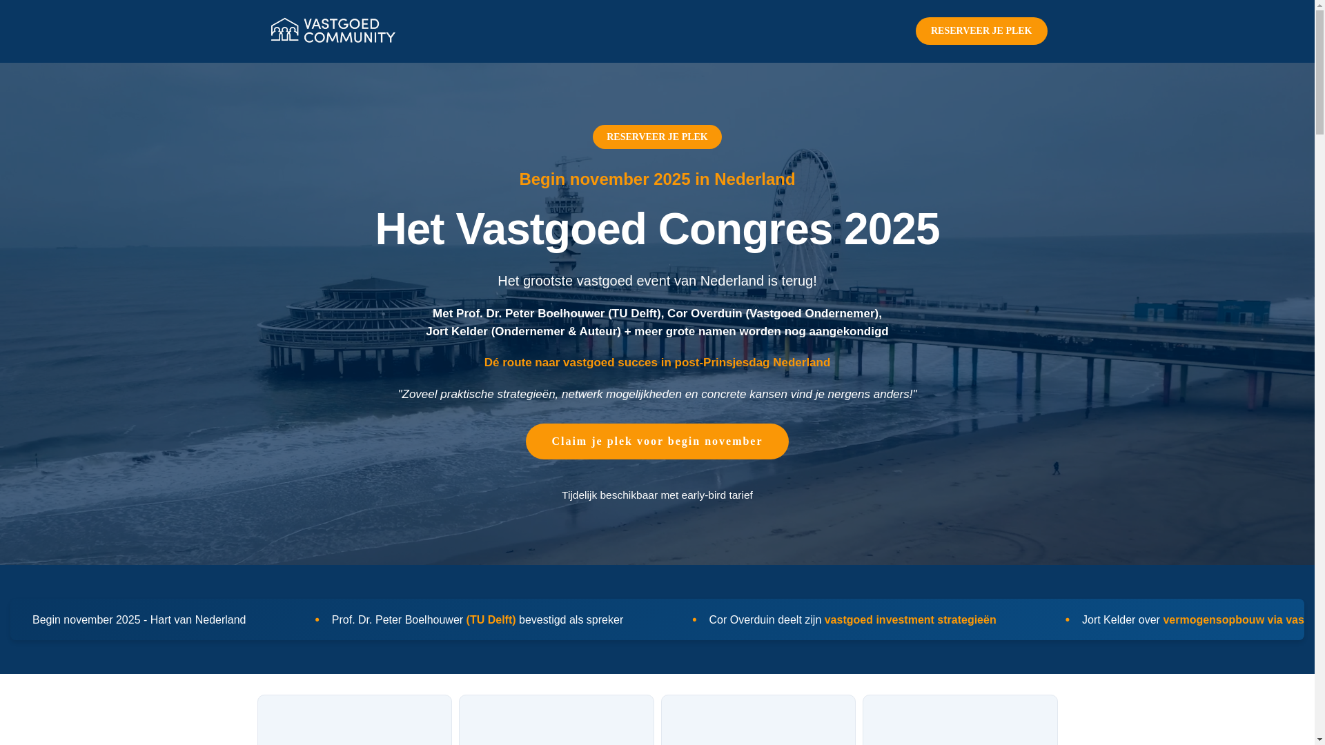 website screenshot of https://hetvastgoedcongres.nl/