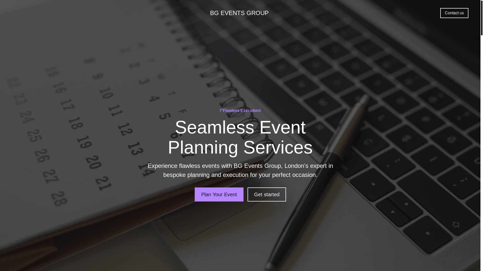 website screenshot of https://bgeventsteam.com/