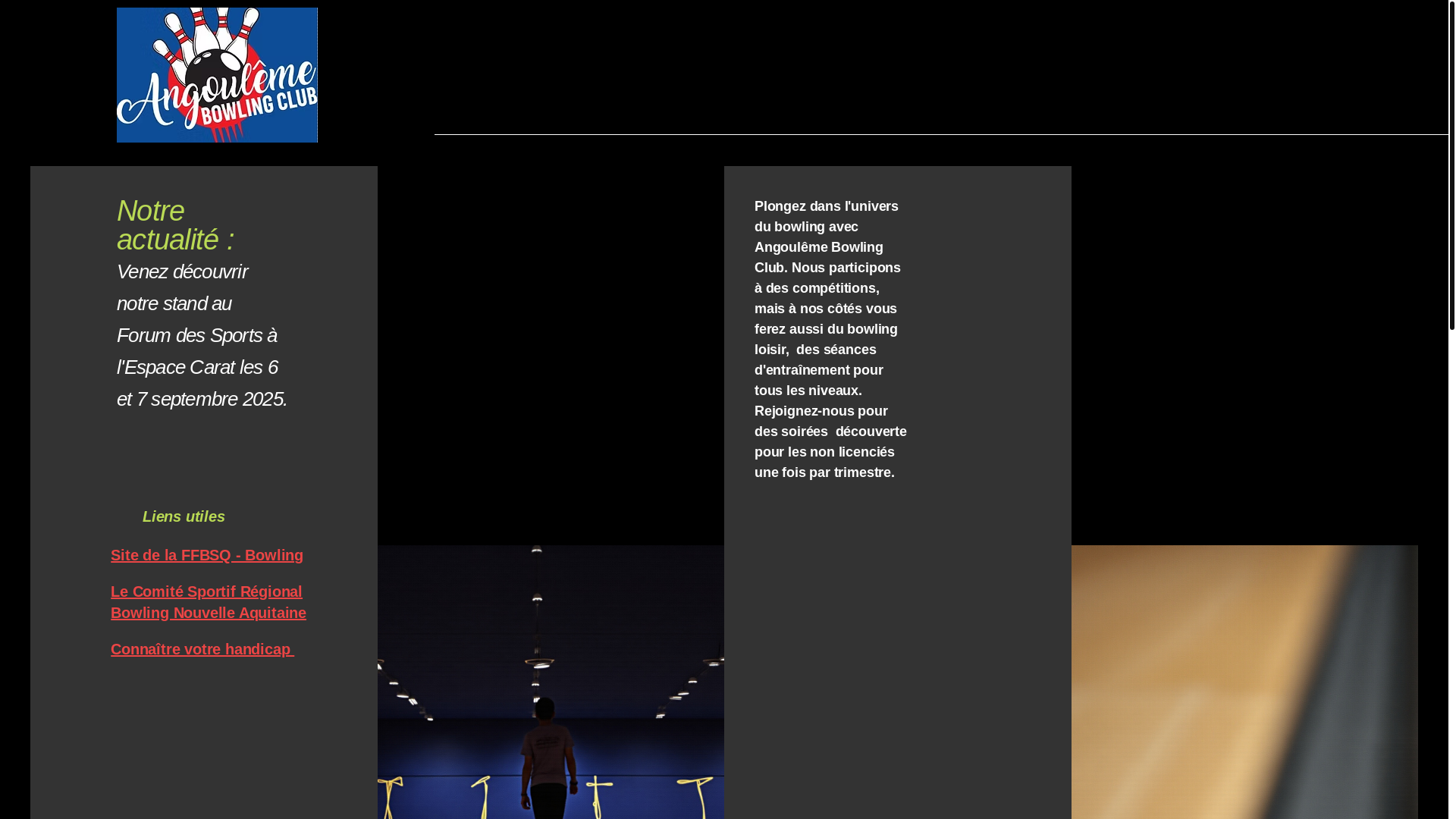 website screenshot of https://angoulemebowlingclub.fr/
