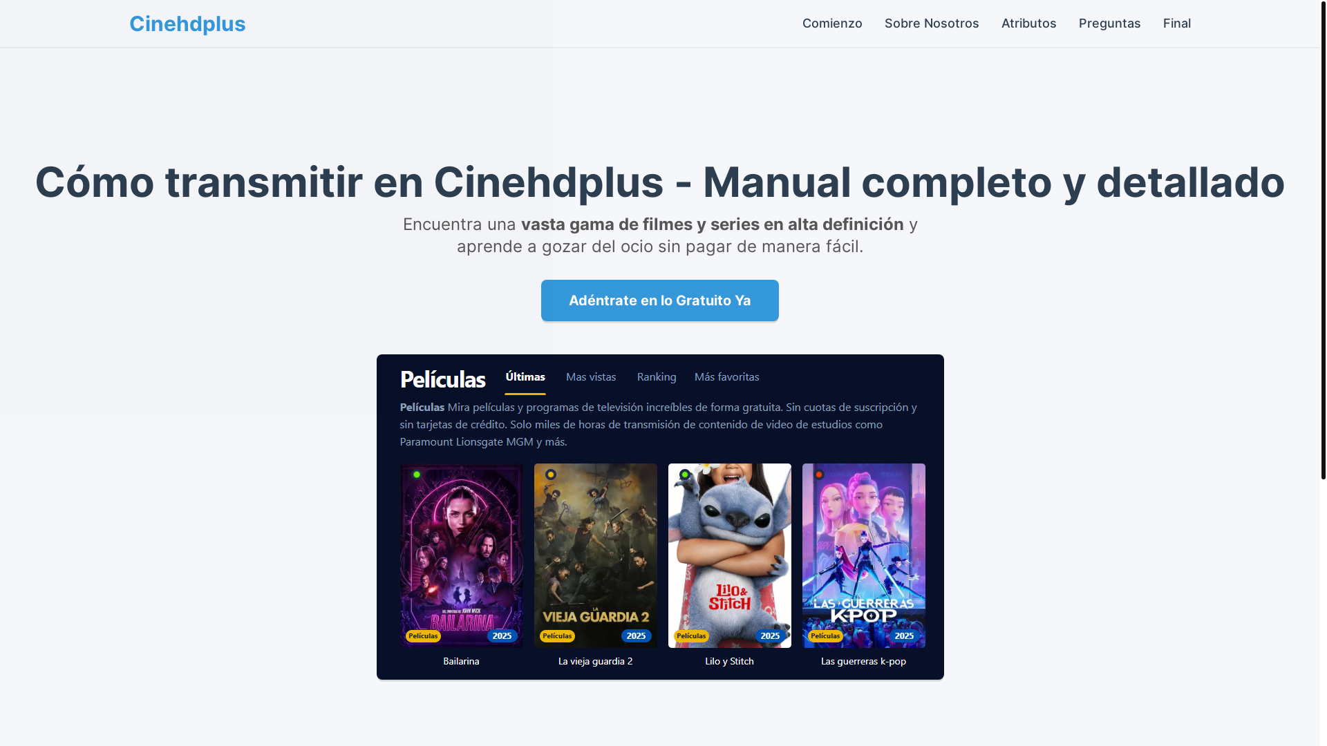 website screenshot of https://cinehdplus-2fsl.pages.dev/