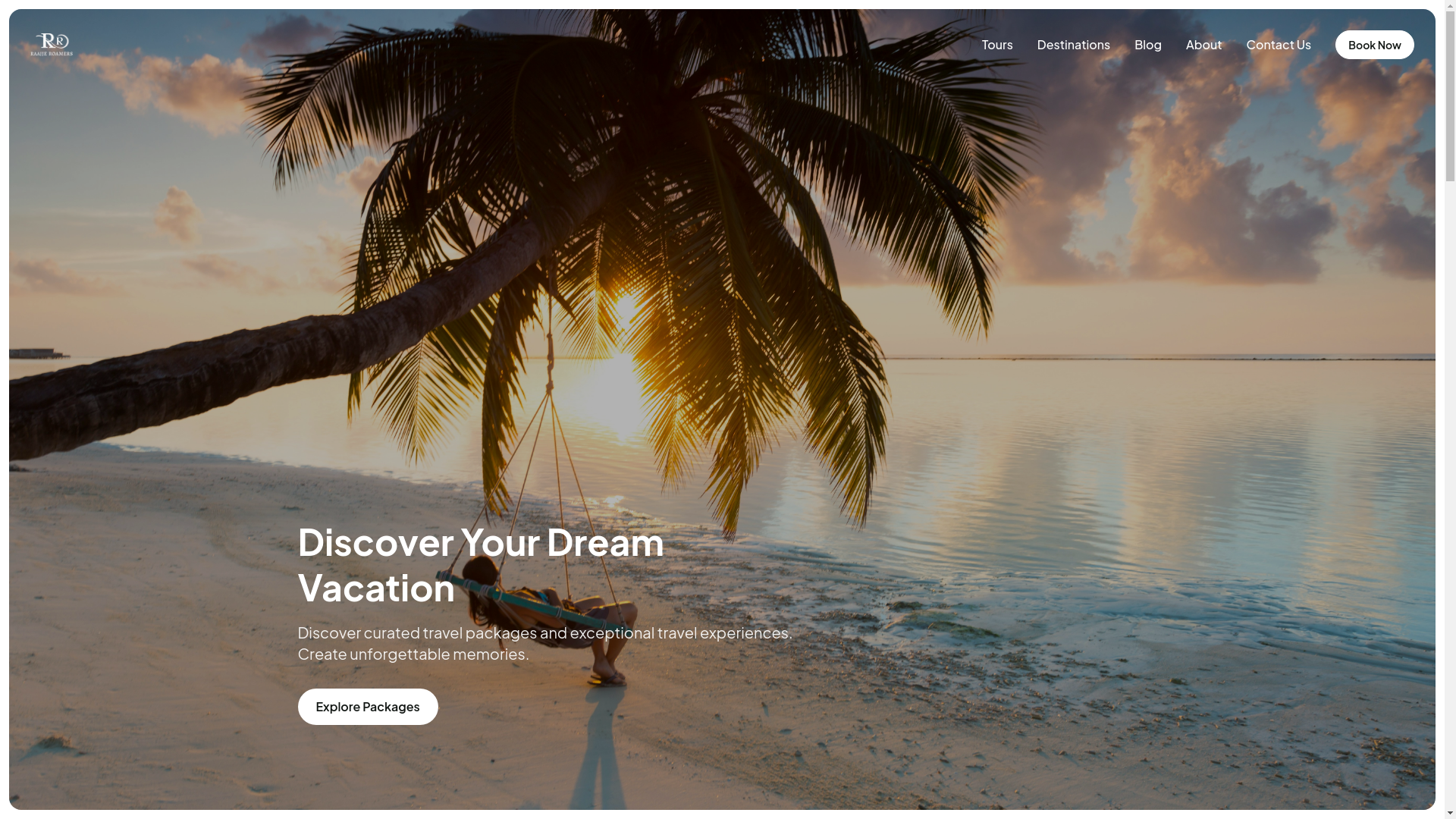 website screenshot of https://raajjeroamers.com/