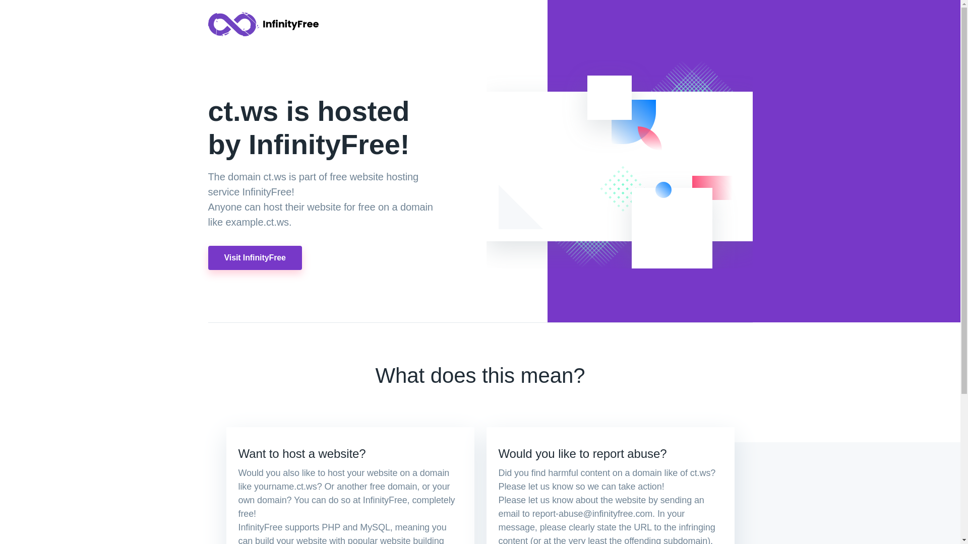 website screenshot of https://ct.ws/