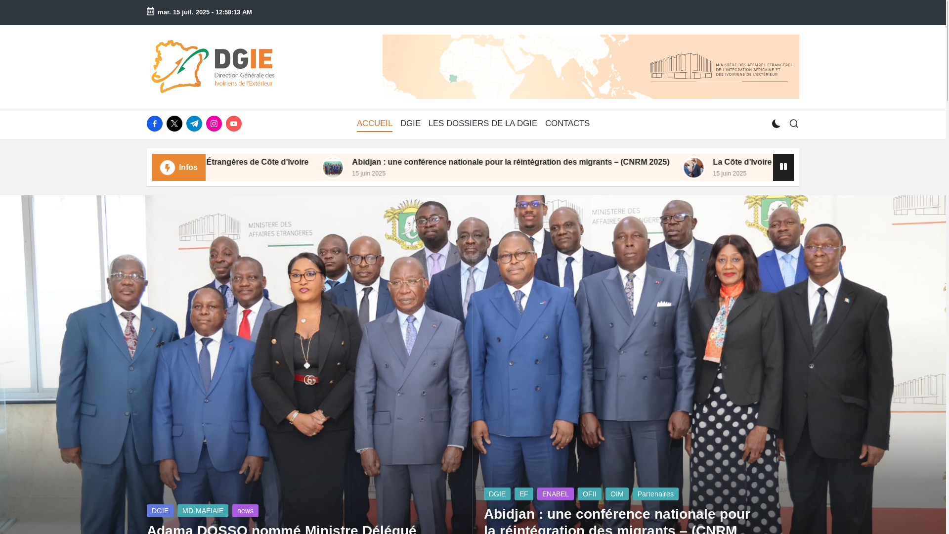 website screenshot of https://ivoiriendelexterieur.com/