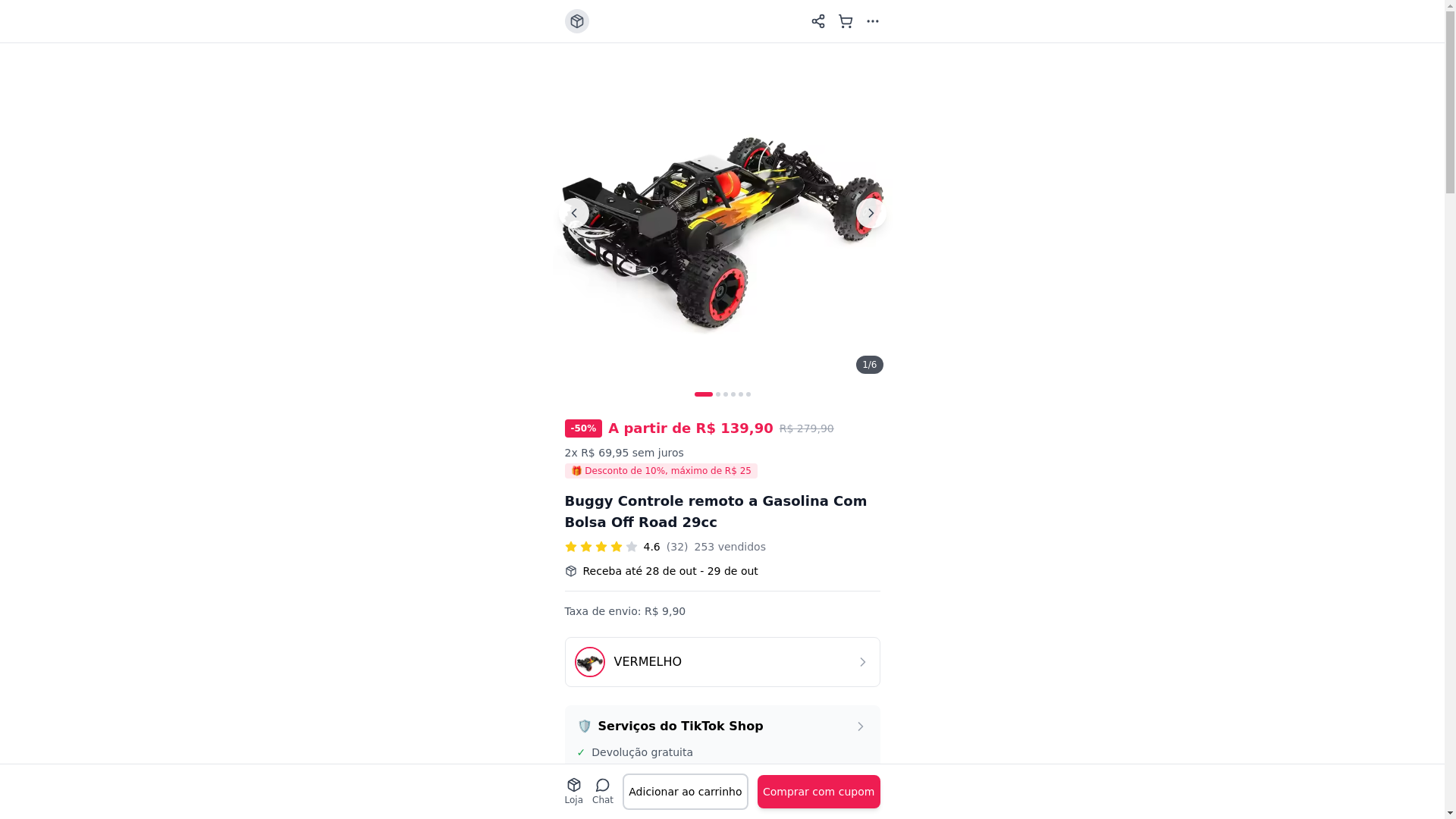website screenshot of https://buggytktk.shop/