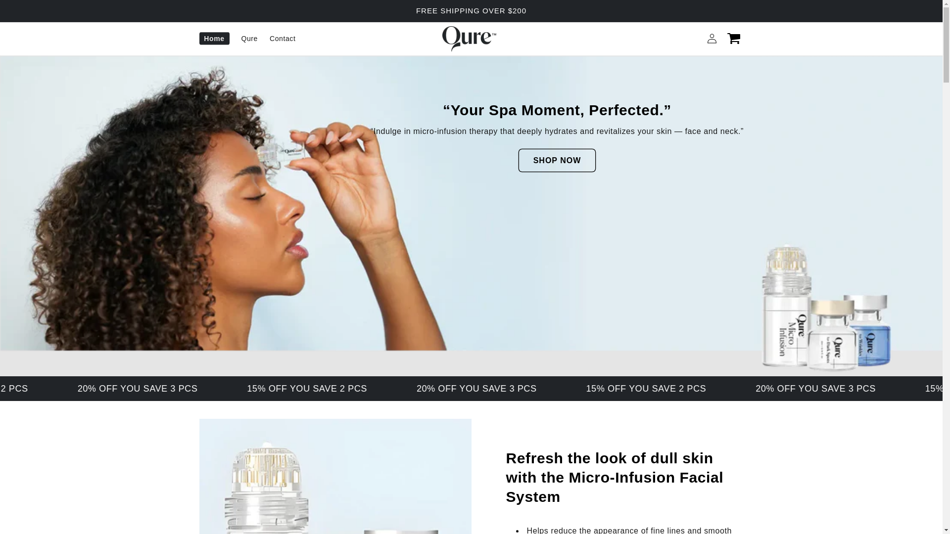 website screenshot of https://qureskincare-us.shop/