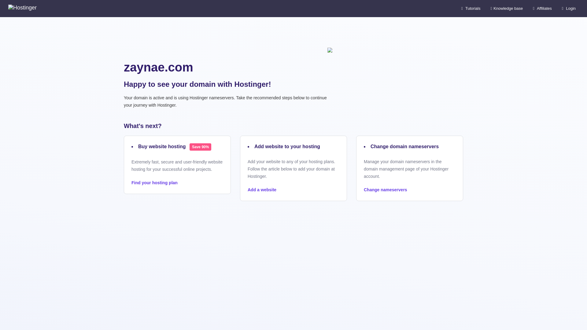 website screenshot of https://zaynae.com/