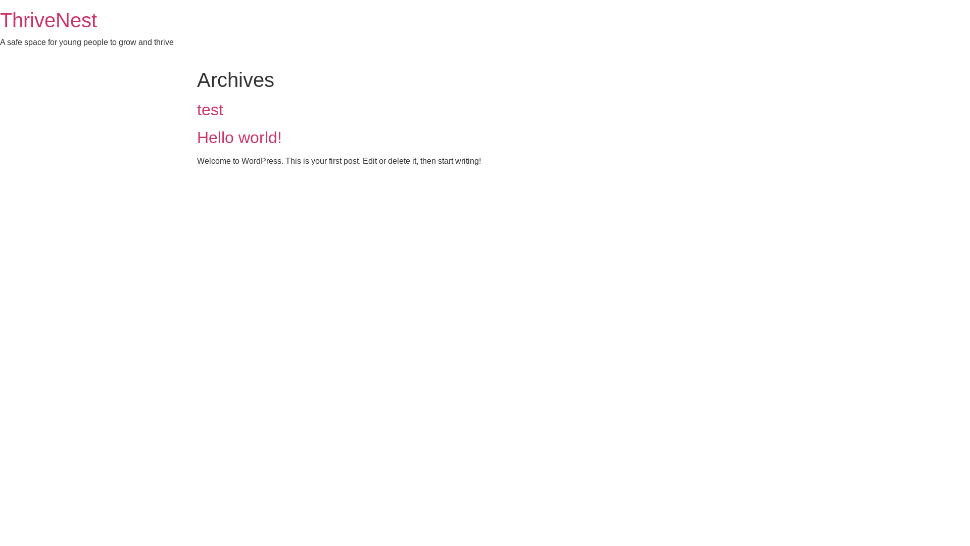 website screenshot of https://thrivenest.com.ng/