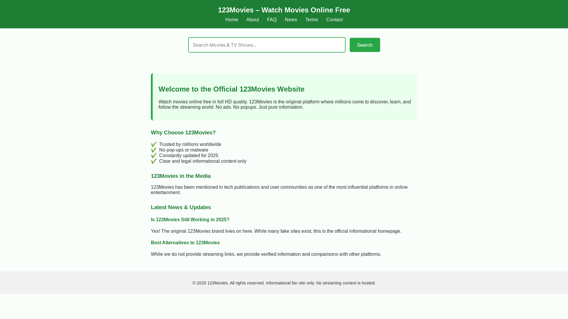 website screenshot of https://123moviesto.space/