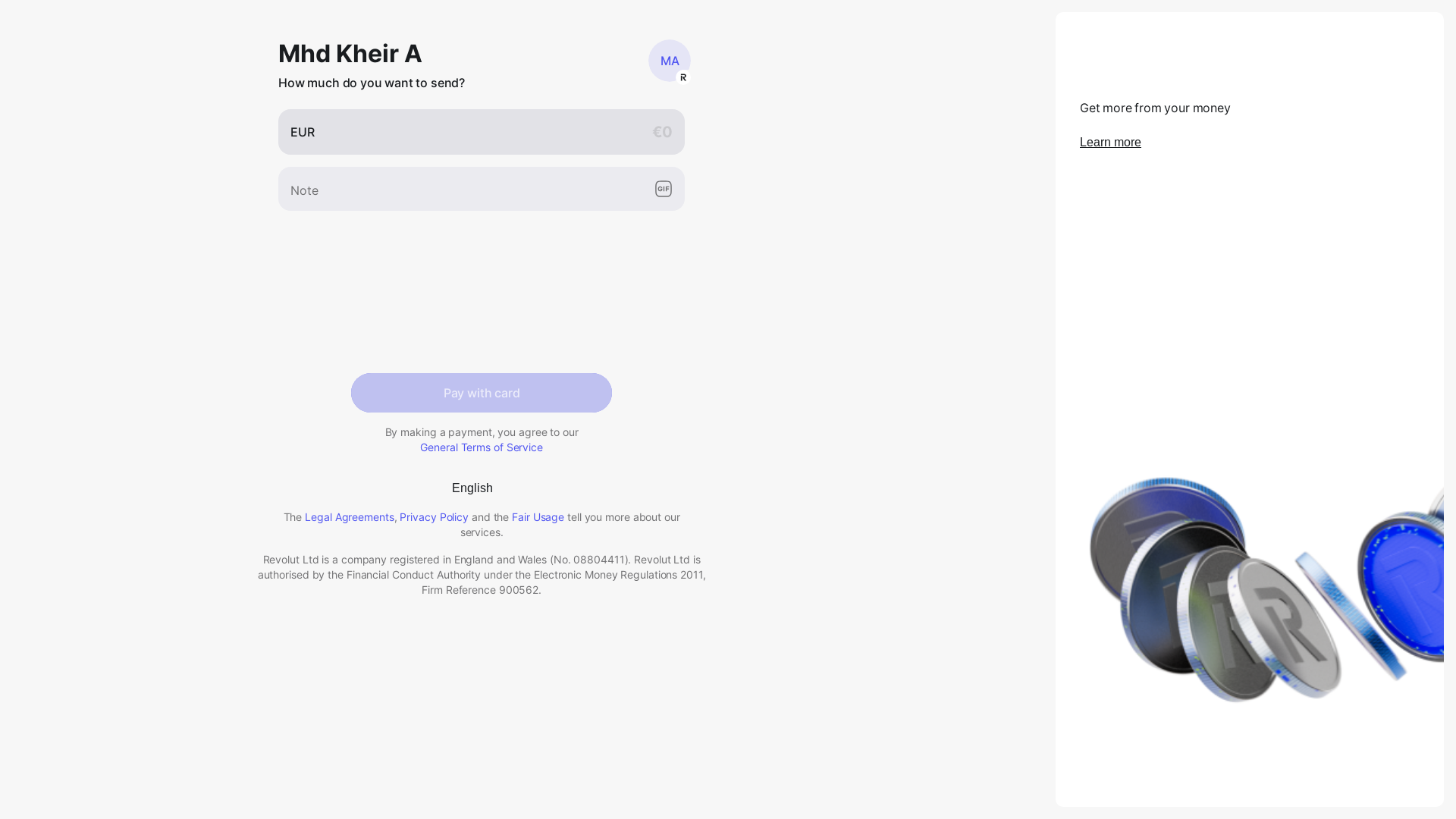 website screenshot of https://revolut.me/mohamadali030