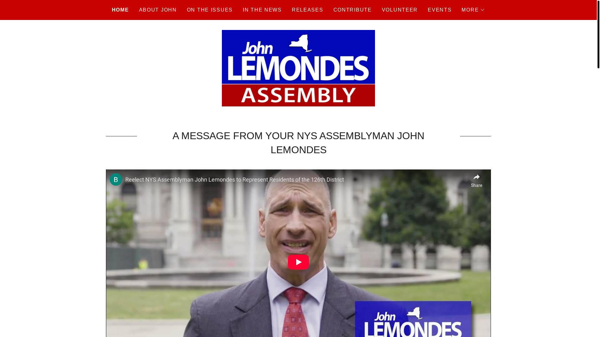 website screenshot of https://johnlemondesforcongress.com/