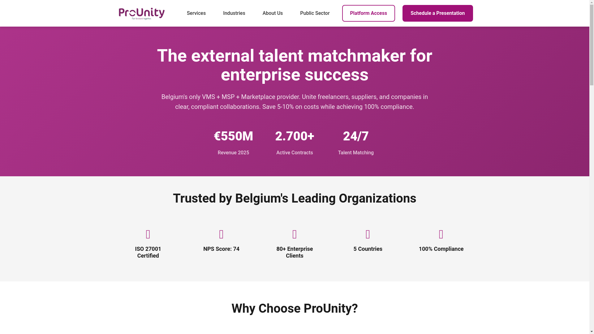 website screenshot of https://prounity-enterprise-and-public-sector.pages.dev/