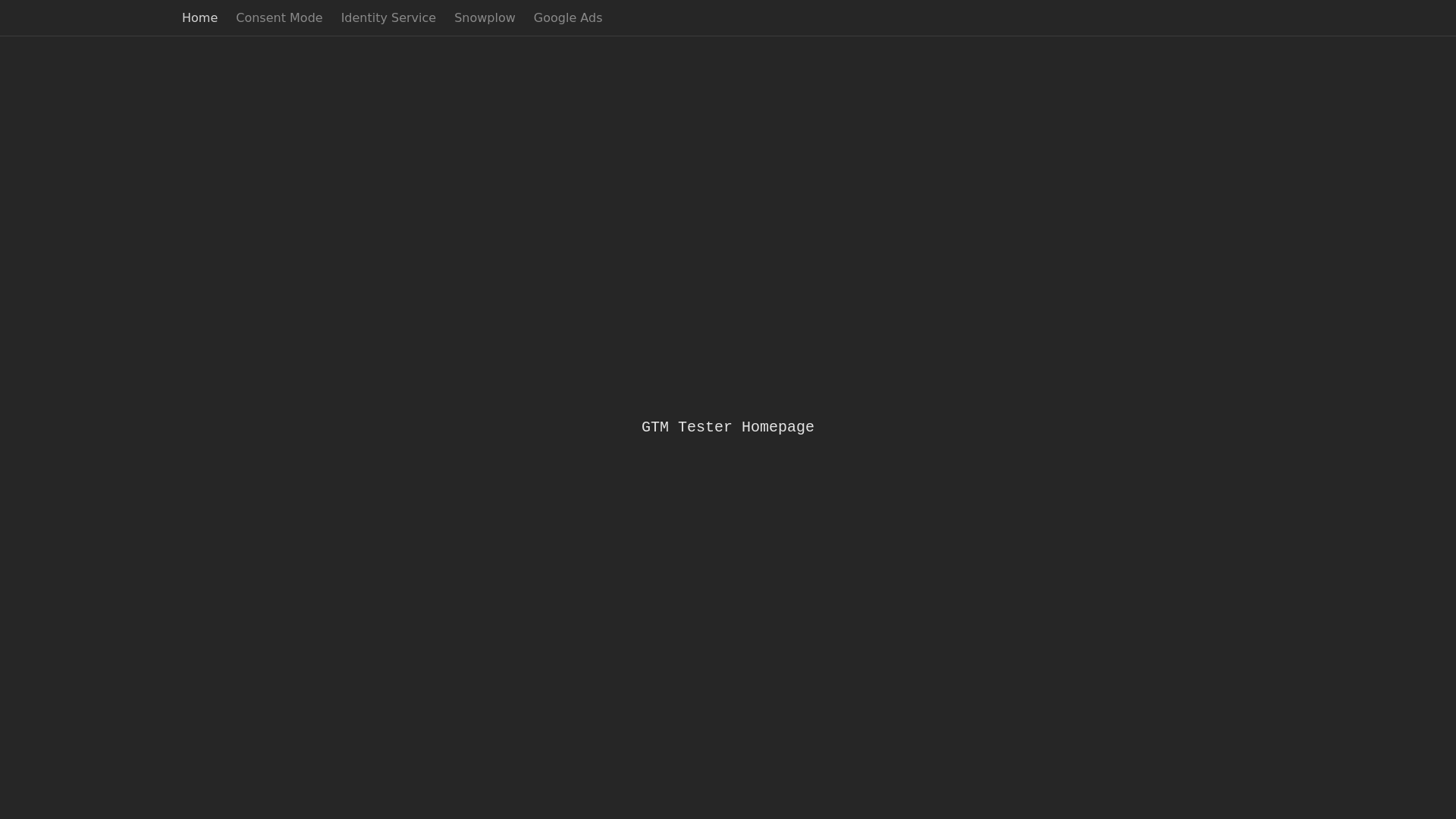 website screenshot of https://gtm-tester.pages.dev/
