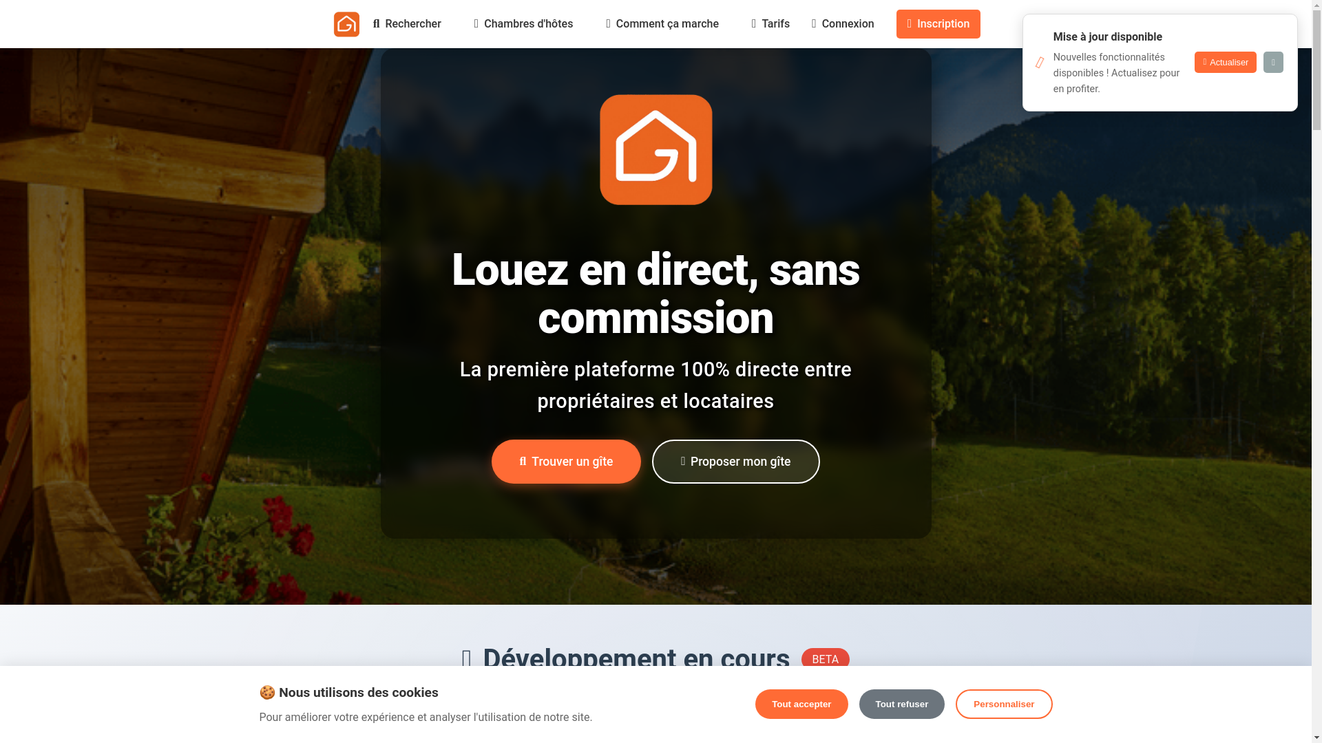 website screenshot of https://sejourdirect.fr/