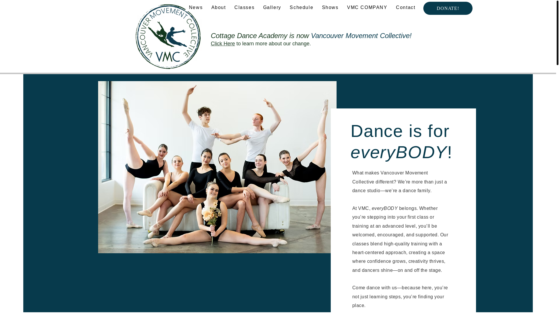 website screenshot of https://vancouvermovementcollective.com/