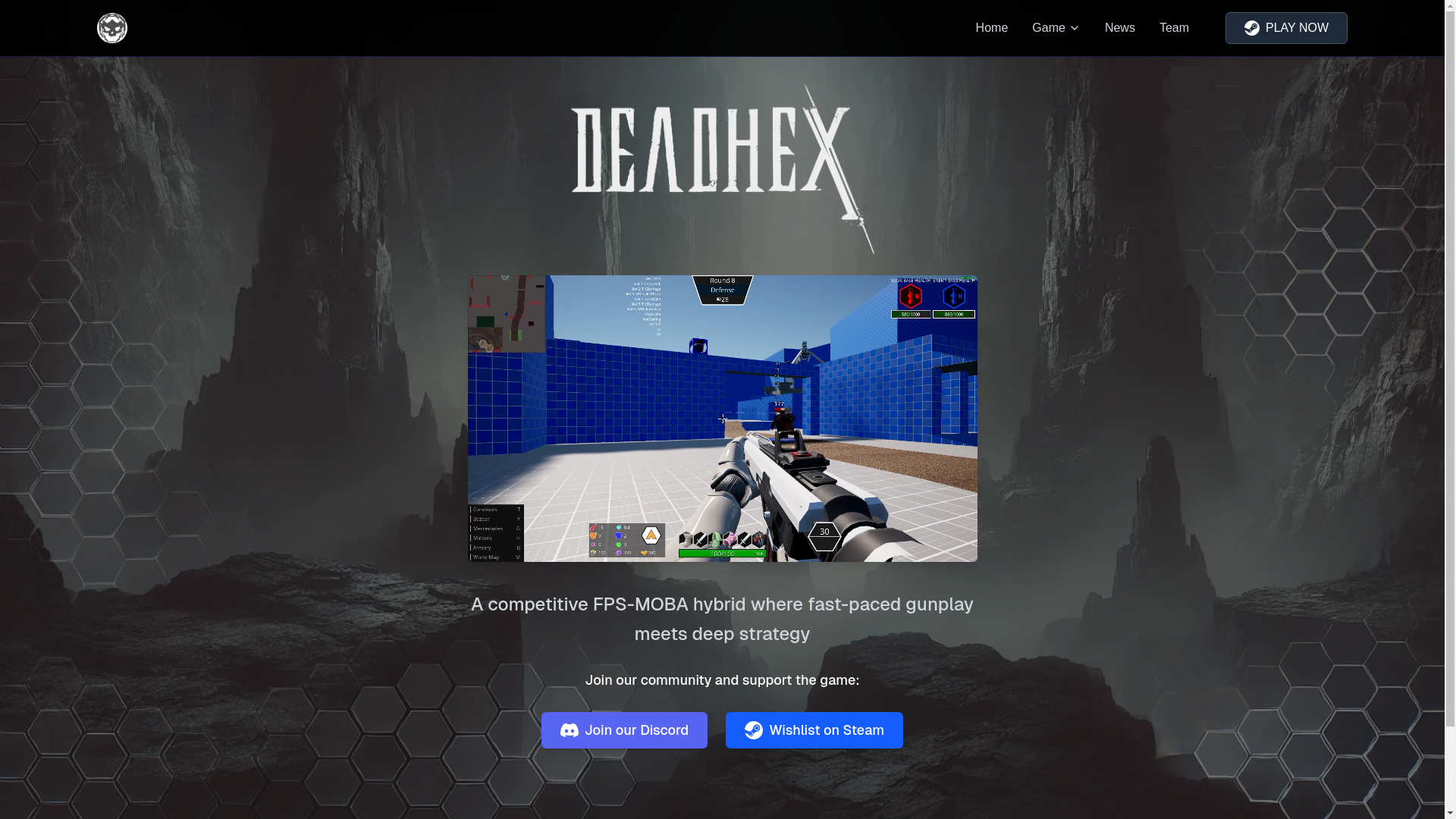 website screenshot of https://deadhex-landing-page.pages.dev/