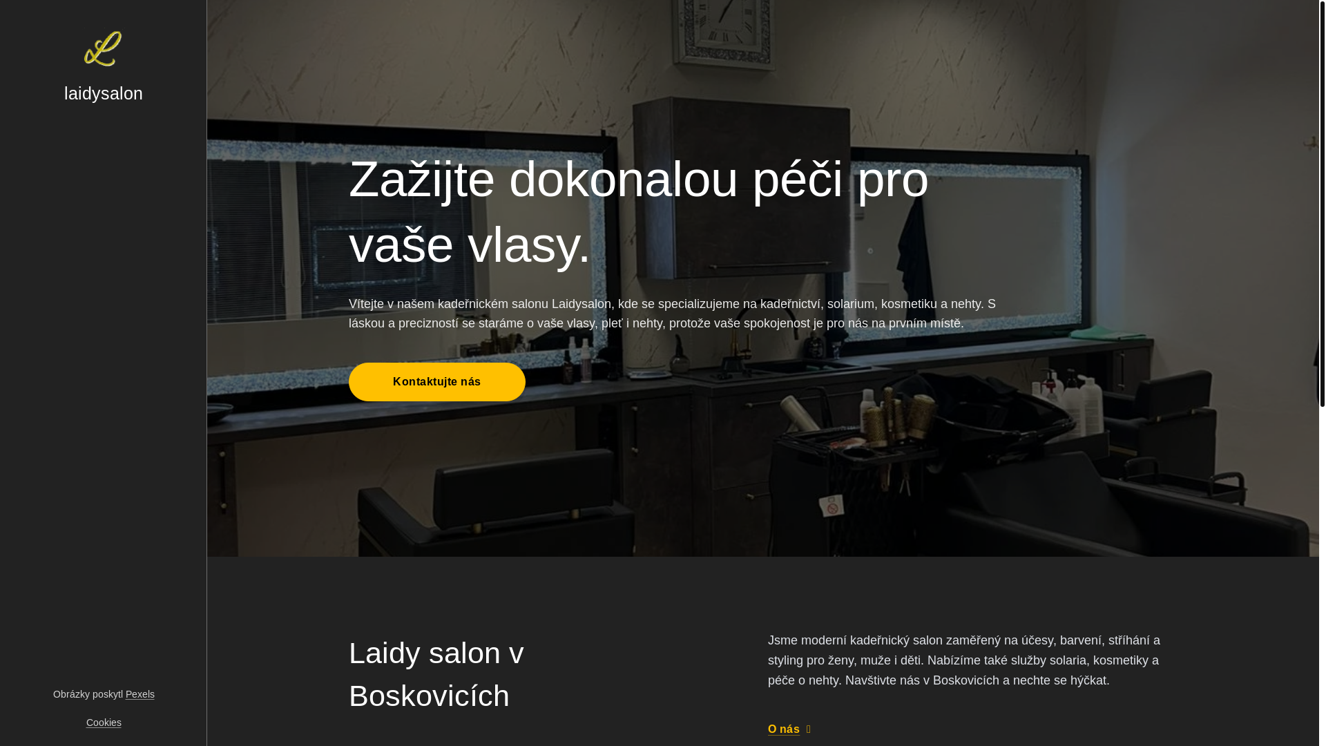 website screenshot of https://laidysalon.cz/