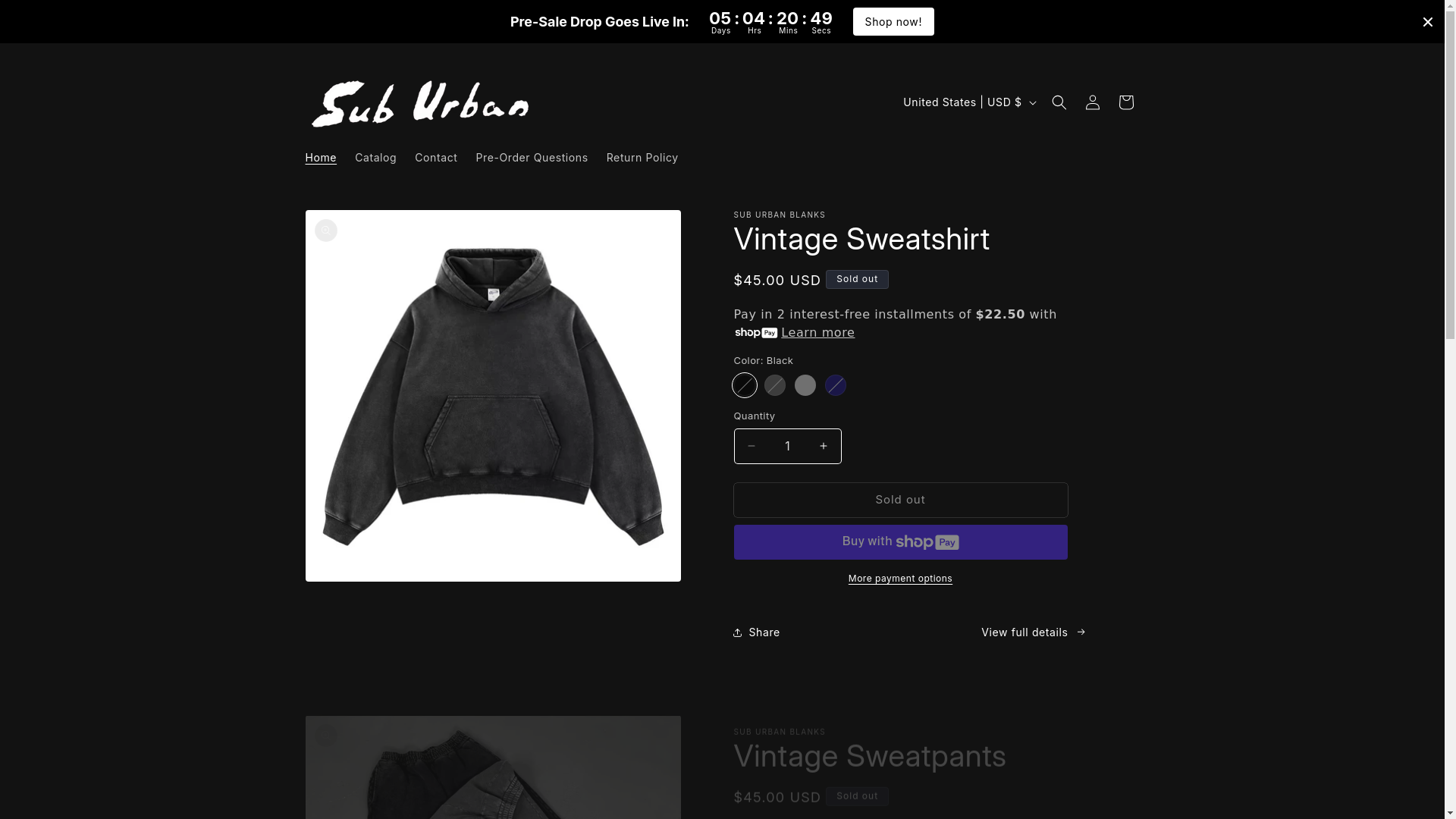 website screenshot of https://suburbanblanks.com/
