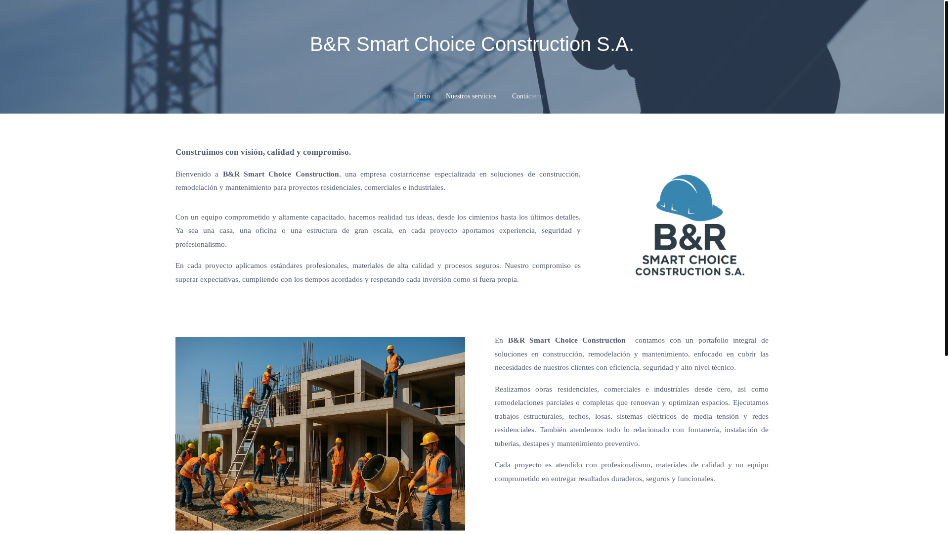 website screenshot of https://byrconstructora.com/