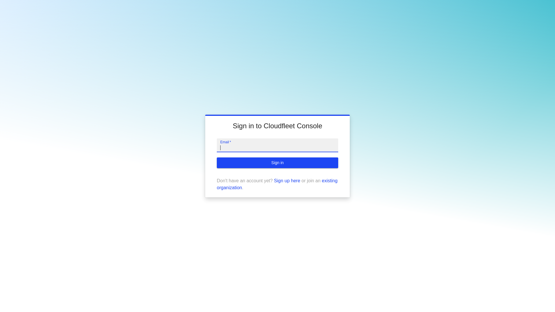 website screenshot of https://console-staging-733.pages.dev/