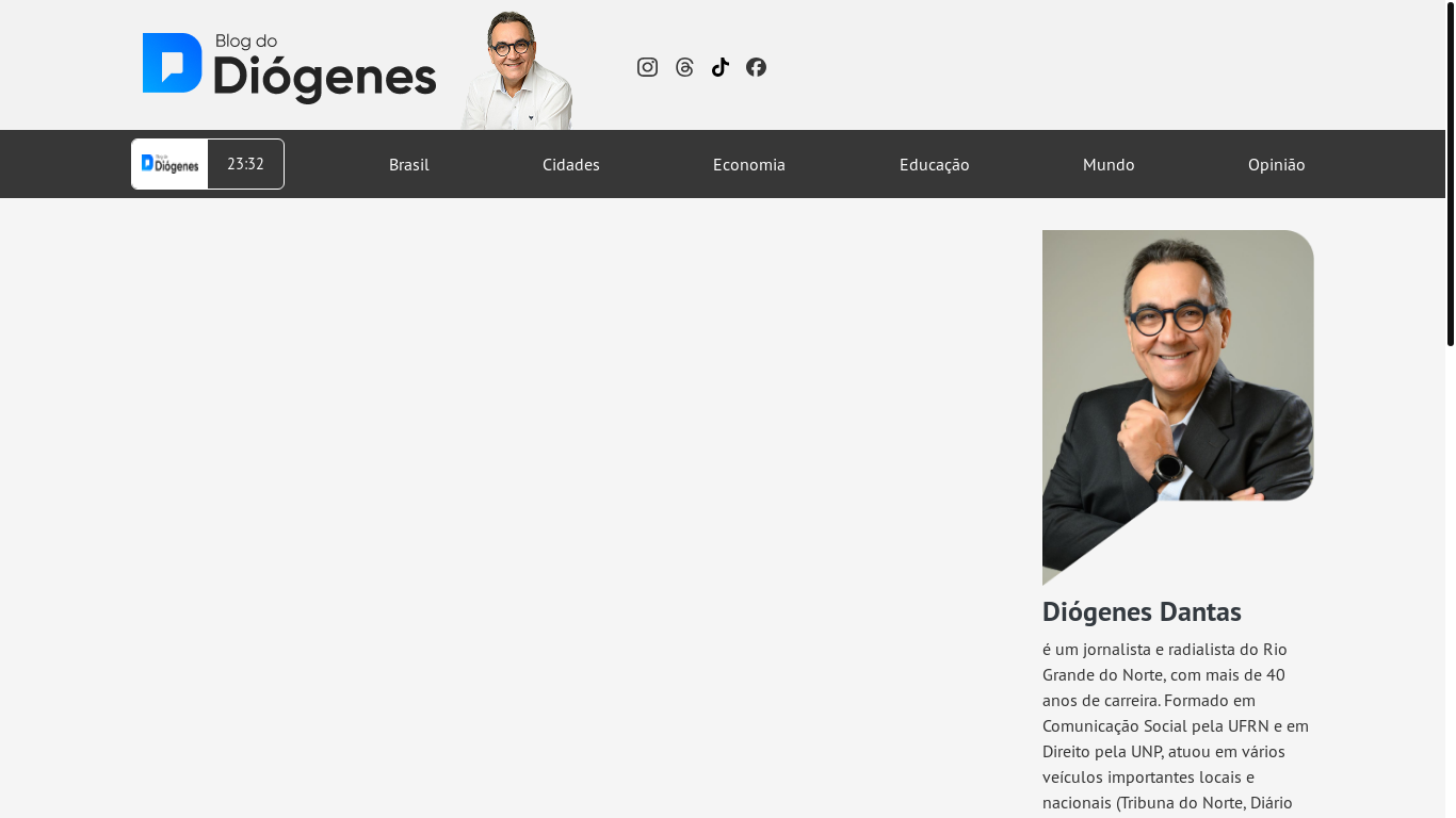 website screenshot of https://blogdodiogenesdantas.com.br/