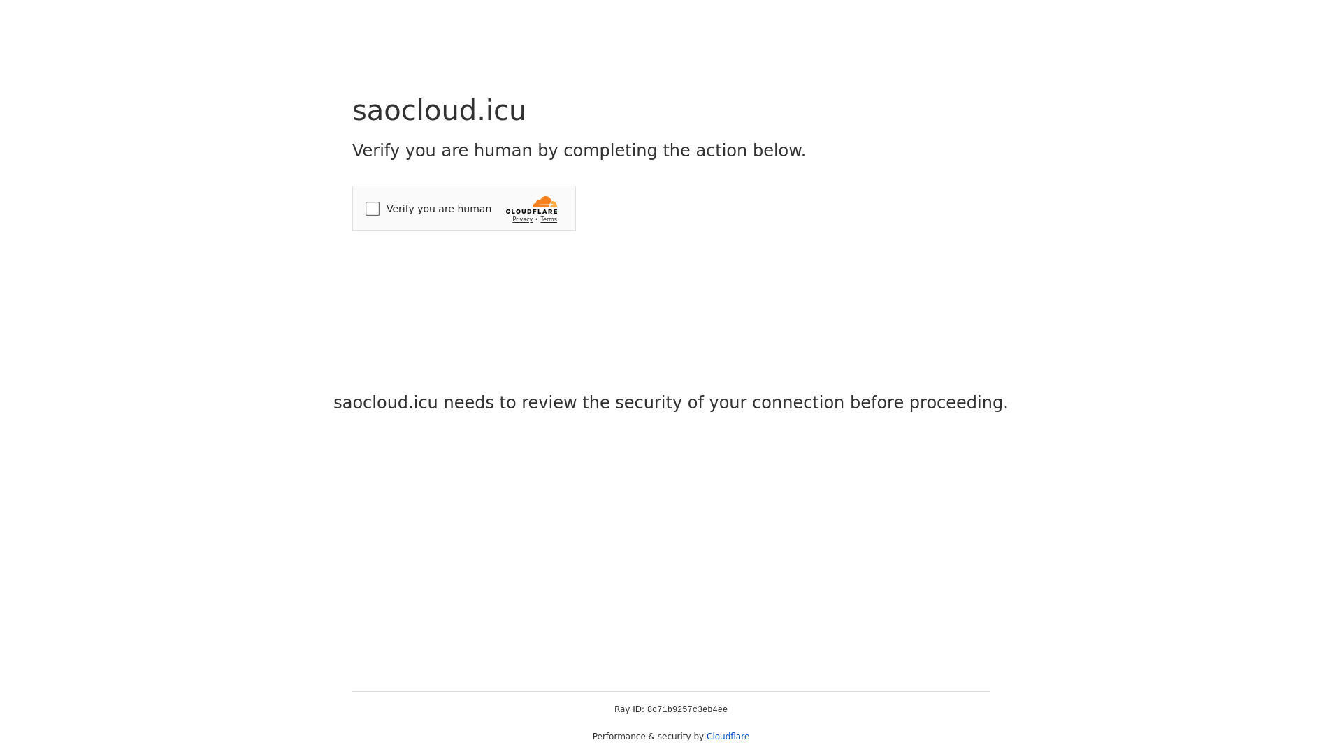 website screenshot of https://saocloud.icu/
