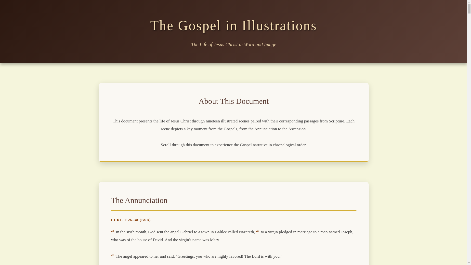 website screenshot of https://illustratedgospel.faith/