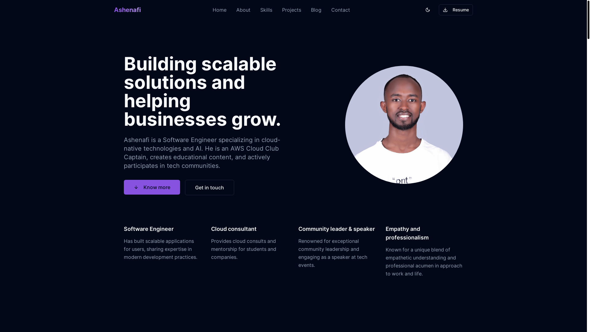 website screenshot of https://ashenafigodana.com/
