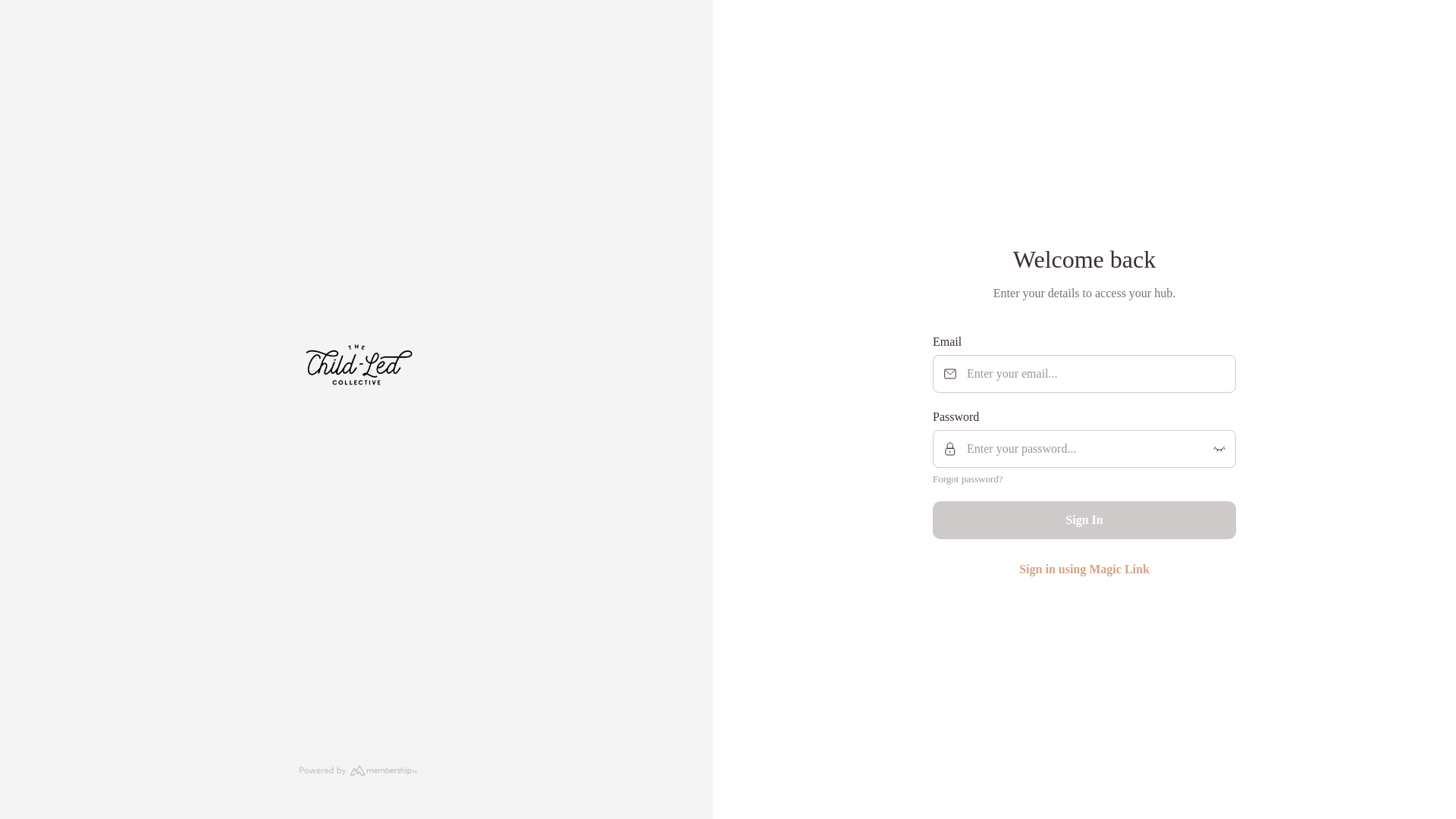 website screenshot of https://thechildledcollective.com/