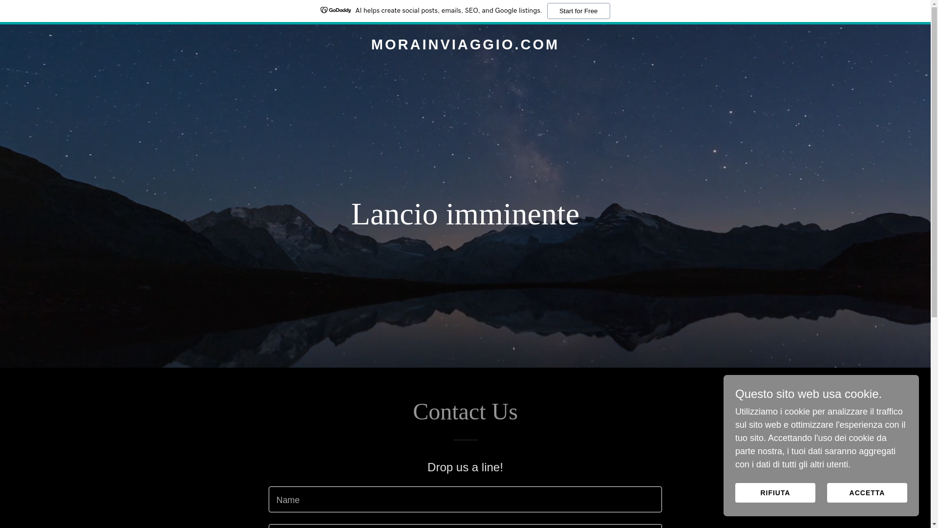 website screenshot of https://morainviaggio.com/