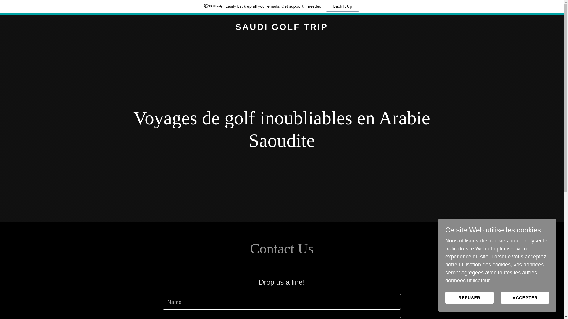 website screenshot of https://saudigolftrip.com/