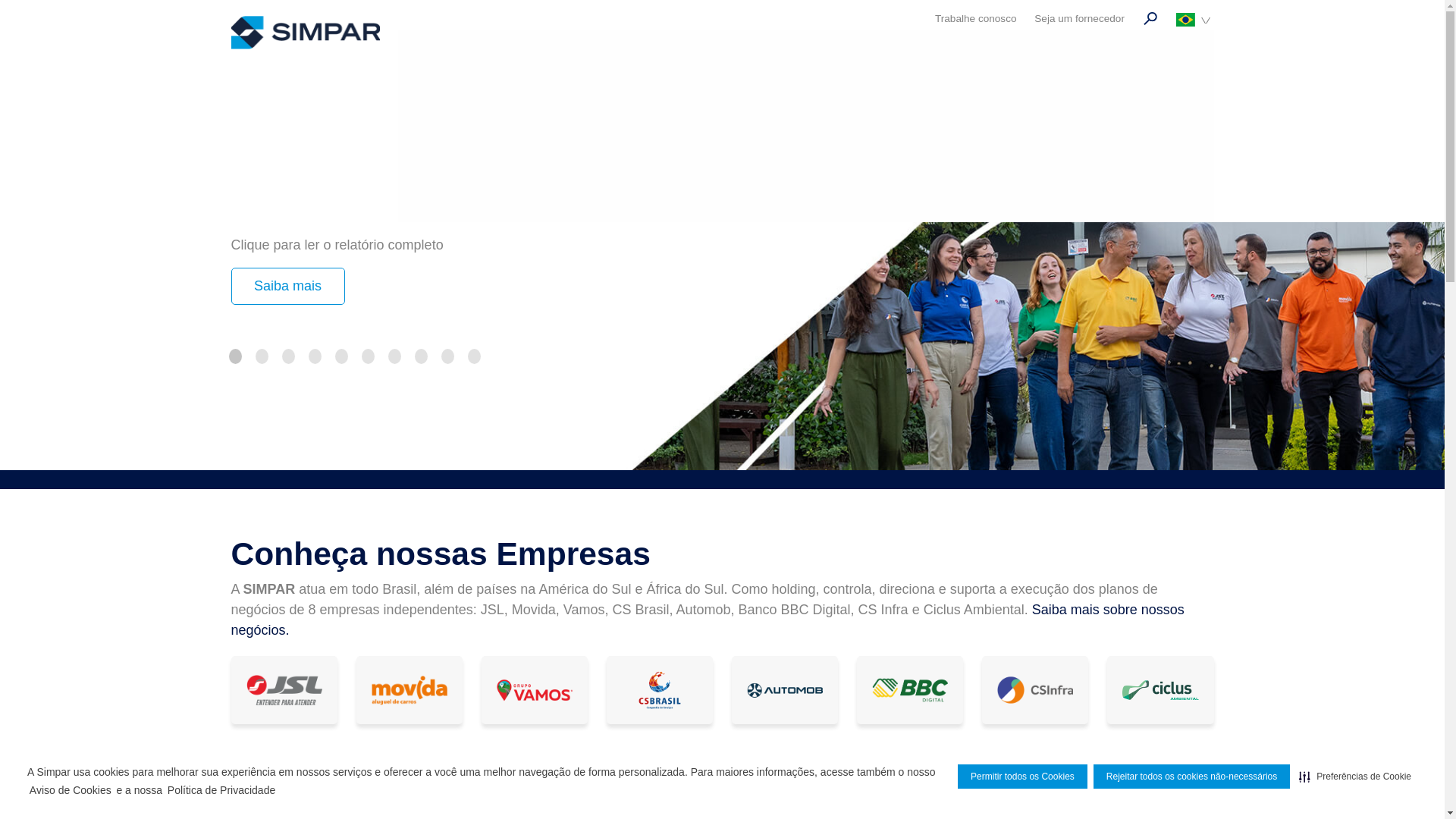 website screenshot of https://www.simpar.com.br/
