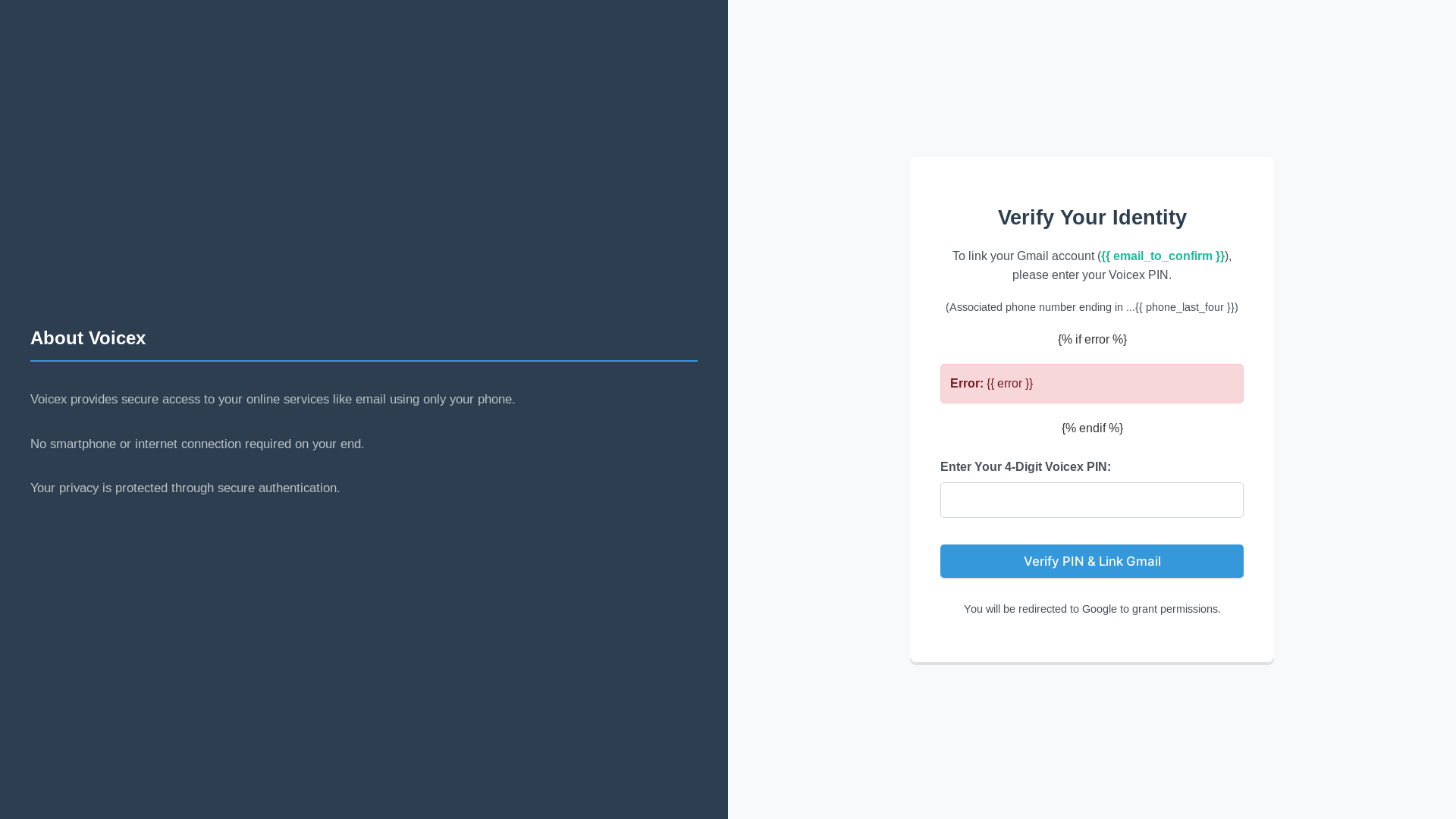 website screenshot of https://voicex1.pages.dev/