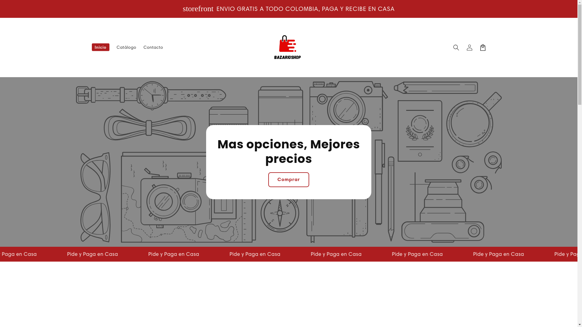 website screenshot of https://bazarioshop.online/