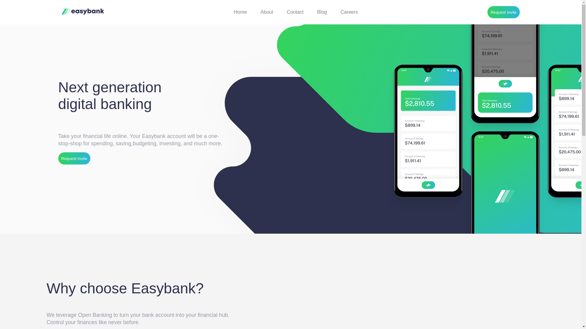 website screenshot of https://easybank-project-manan.vercel.app/
