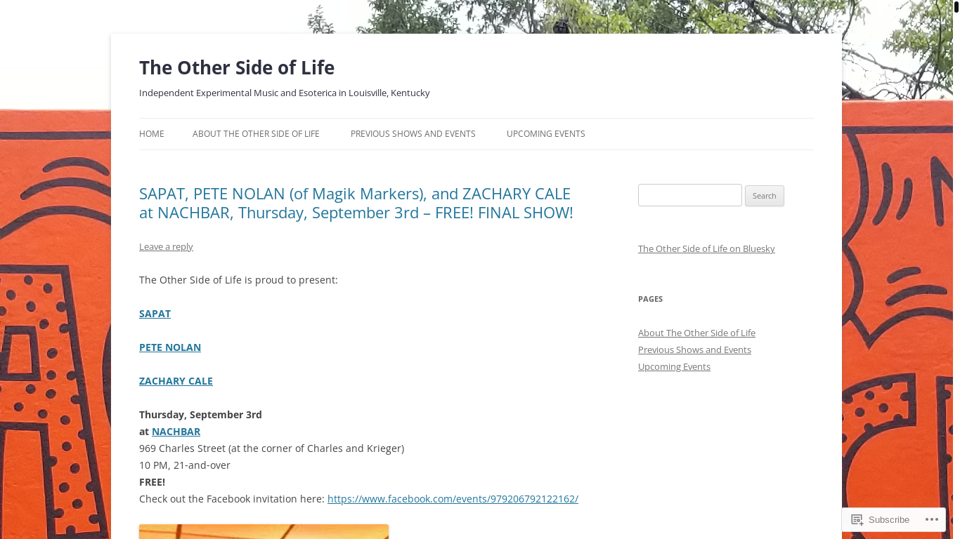 website screenshot of https://the-other-side-of-life.com/