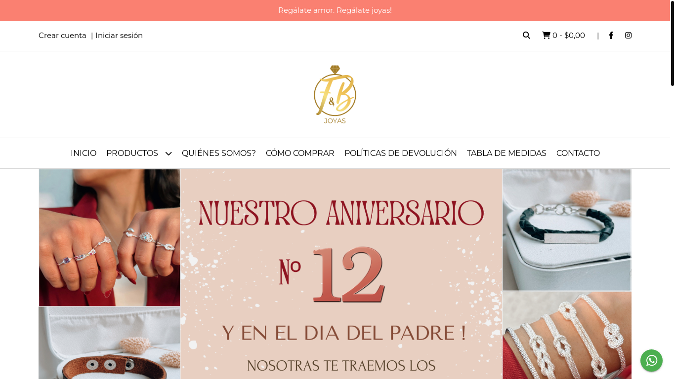 website screenshot of https://fybjoyas.com.ar/