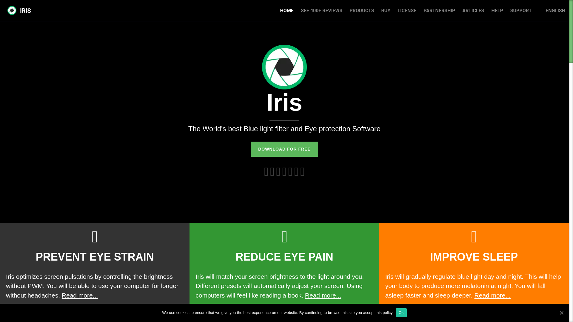 website screenshot of https://iristech.co