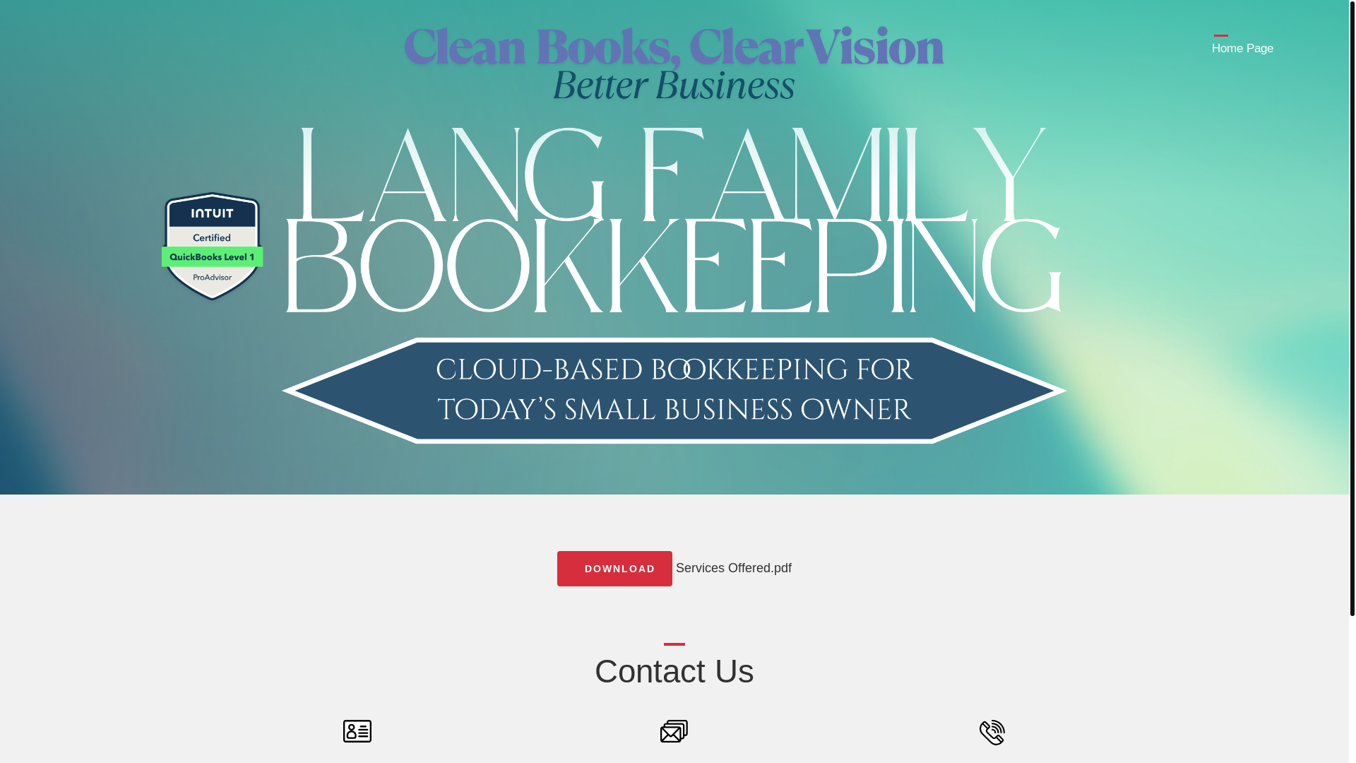 website screenshot of https://langfamilybookkeeping.pro/