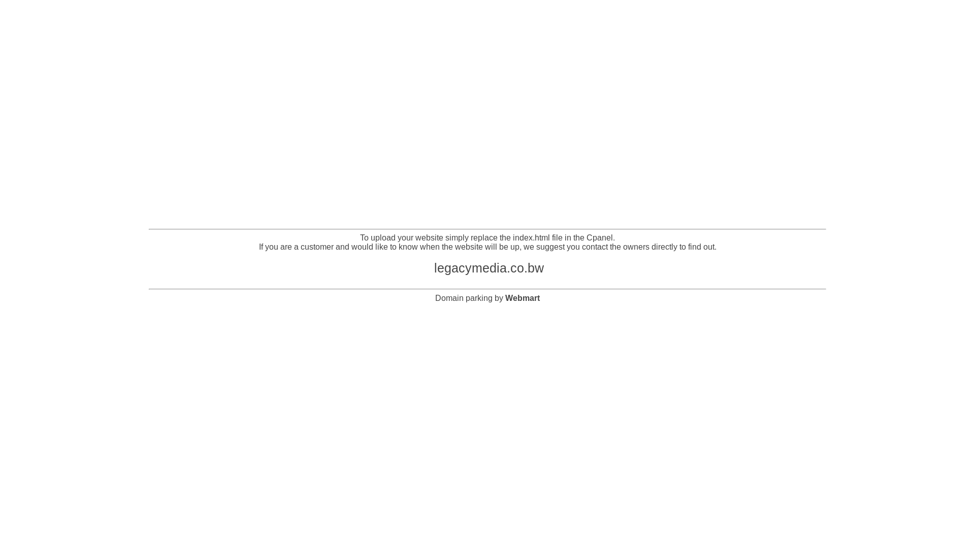 website screenshot of https://legacymedia.co.bw/