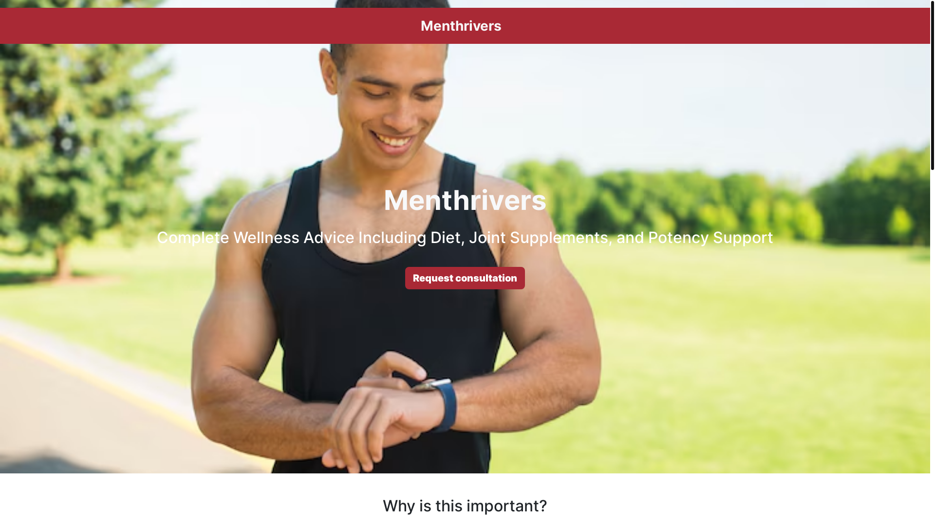 website screenshot of https://menthrivers.info/