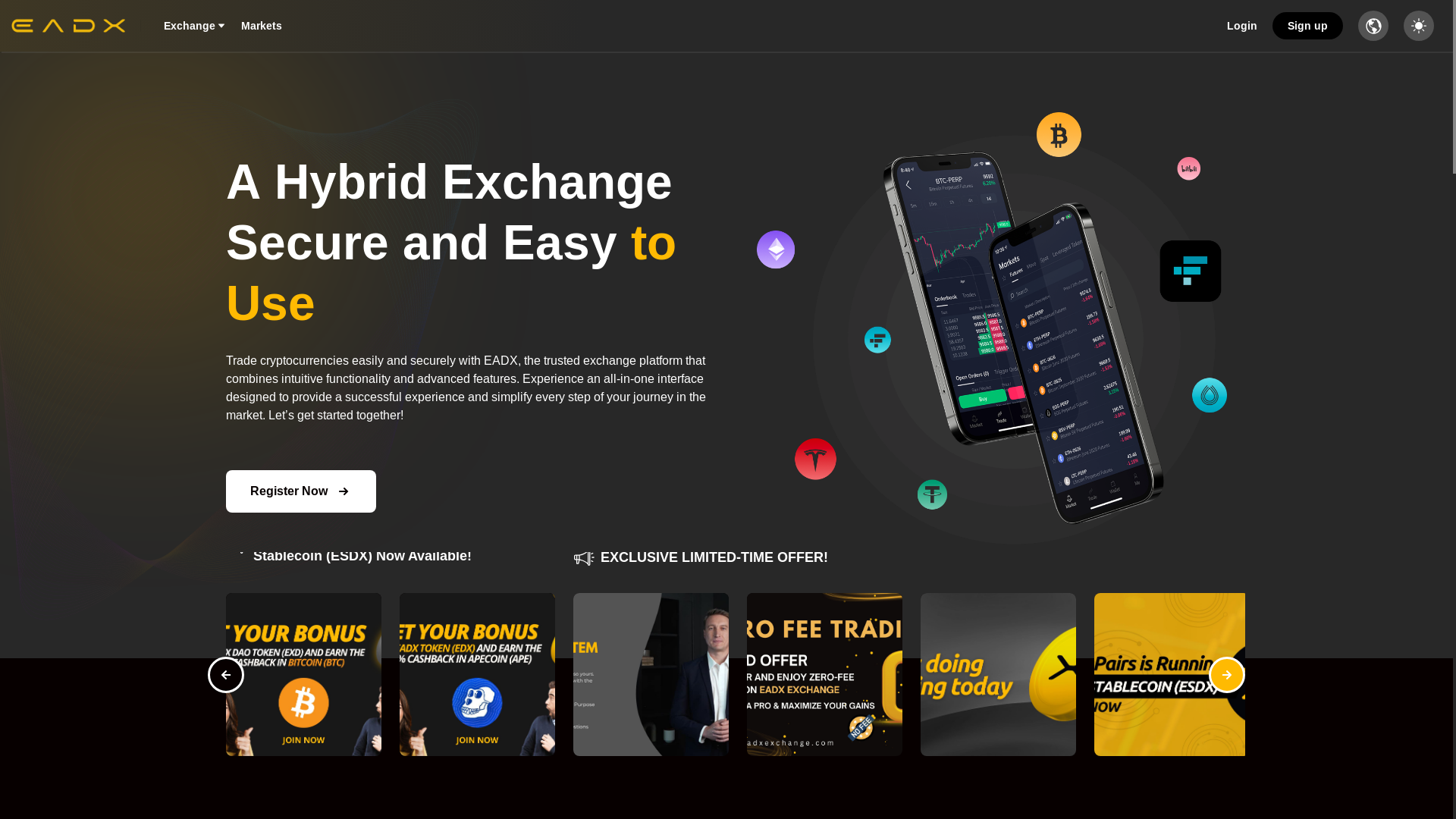 website screenshot of https://eadxexchange.pages.dev/