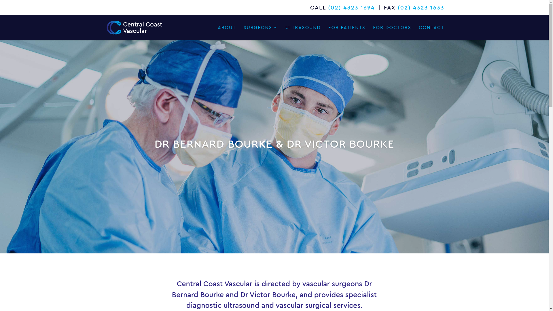 website screenshot of https://centralcoastvascular.online/