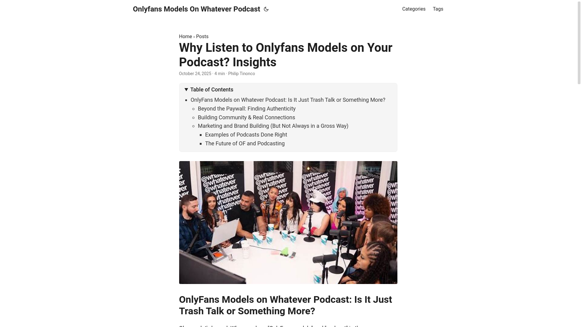 website screenshot of https://onlyfans-models-on-whatever-podcast.pages.dev/