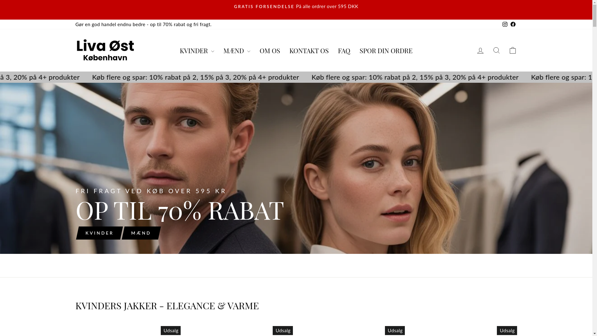website screenshot of https://livaost.dk/