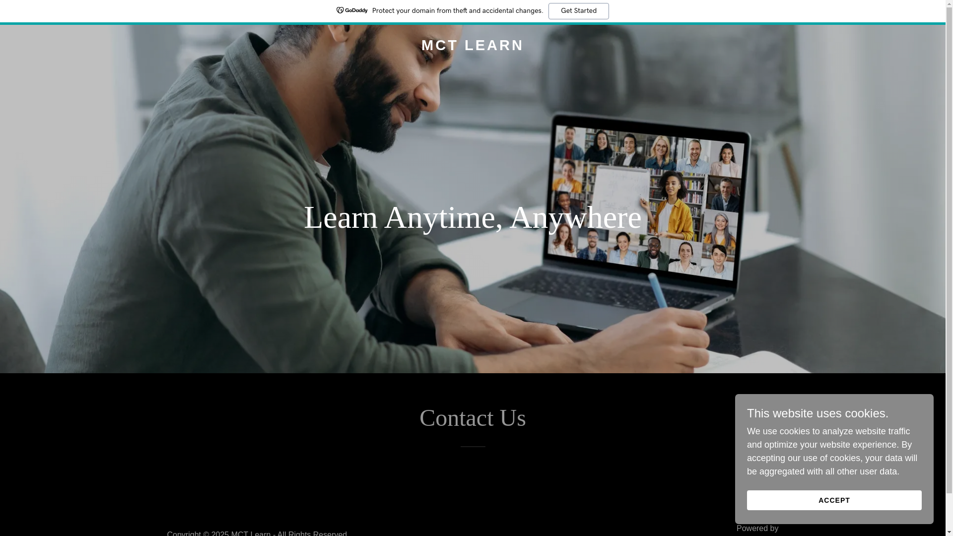 website screenshot of https://mctlearn.com/