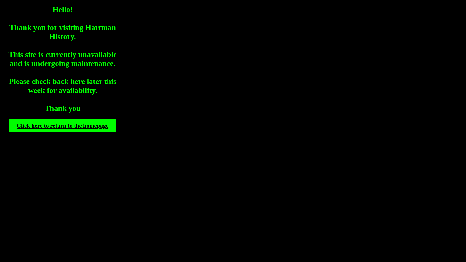 website screenshot of https://hartmanhistorymaintenance.pages.dev/