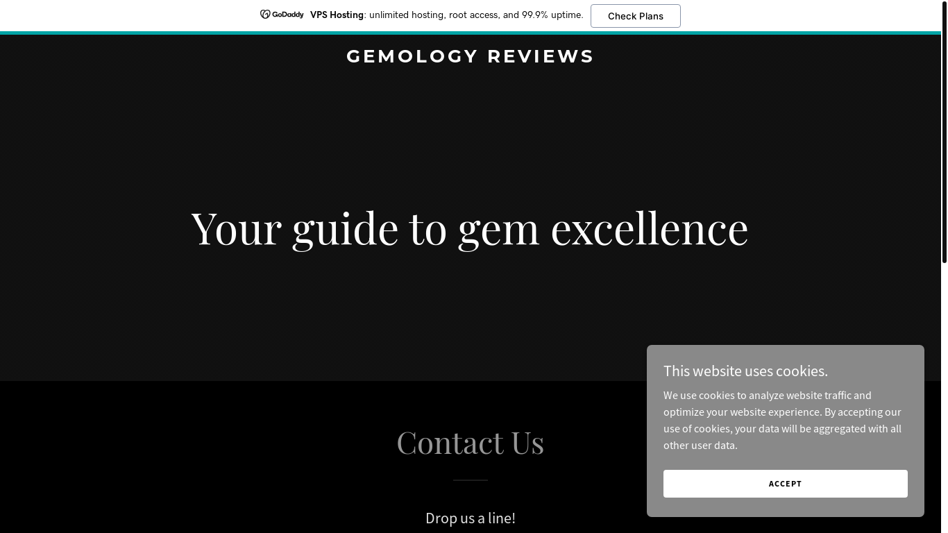 website screenshot of https://gemologyreviews.com/