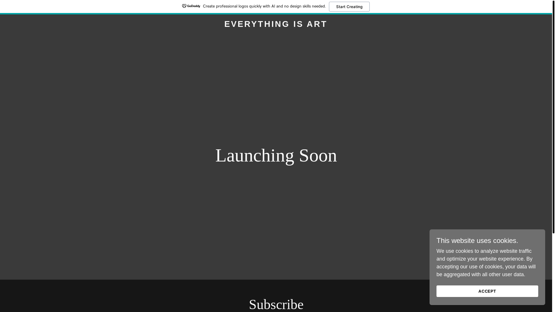 website screenshot of https://everythingisart.studio/