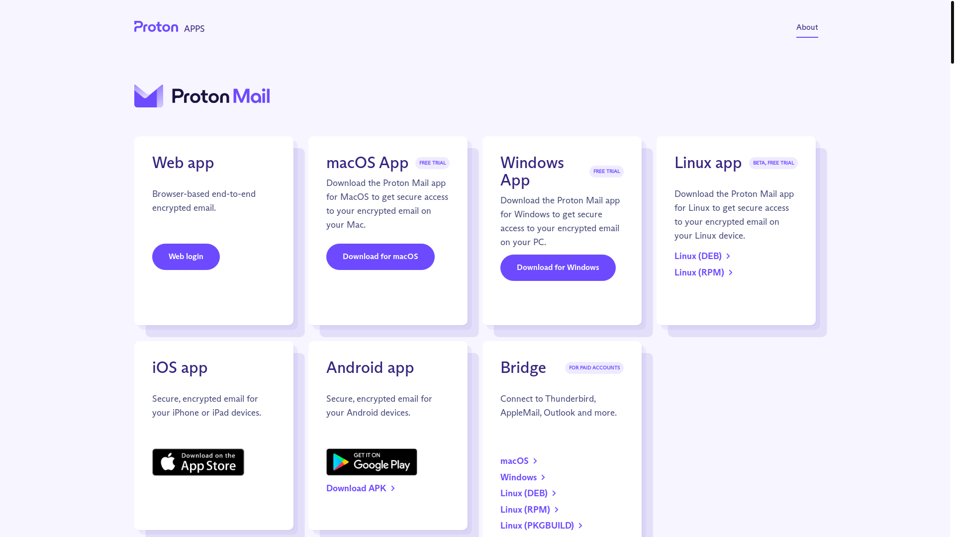 website screenshot of https://protonapps.com/
